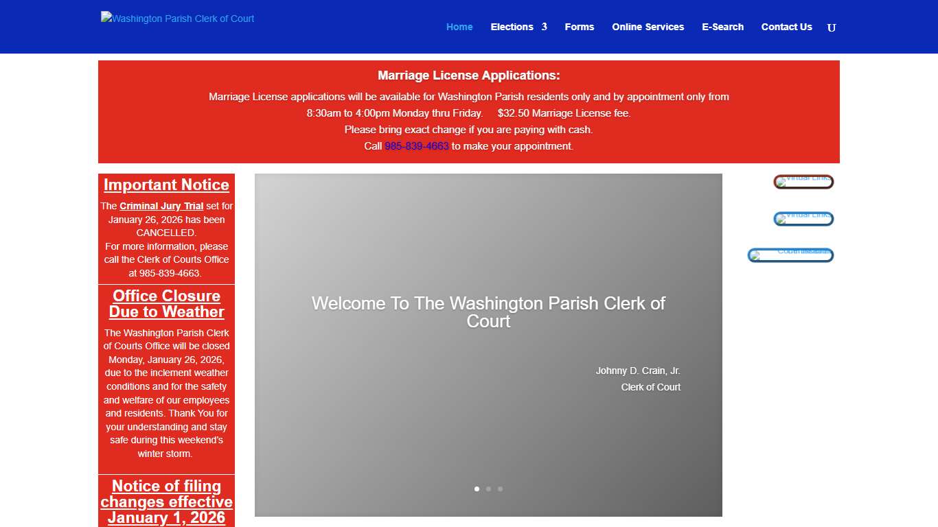 Washington Parish Clerk of Court Washington Parish Clerk of Court